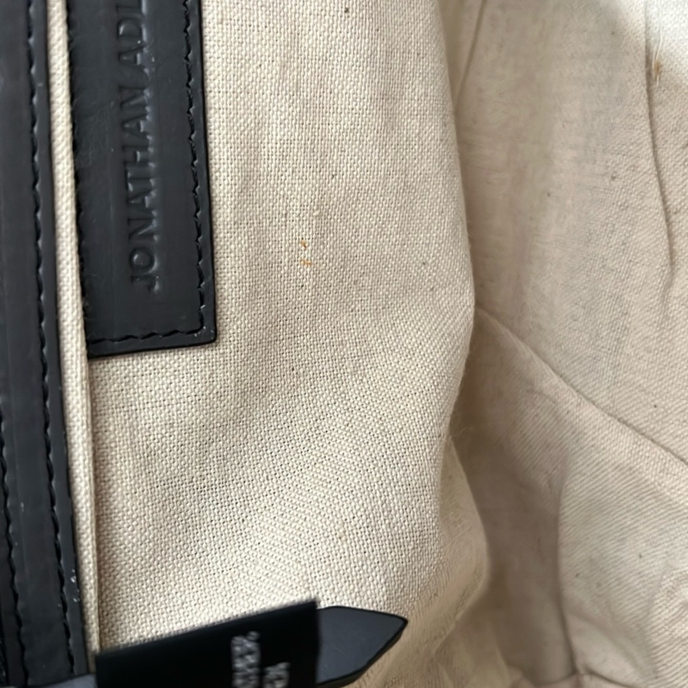 Jonathan Adler gray leather Satchel Bag with Structured Design - Picture 3 of 14